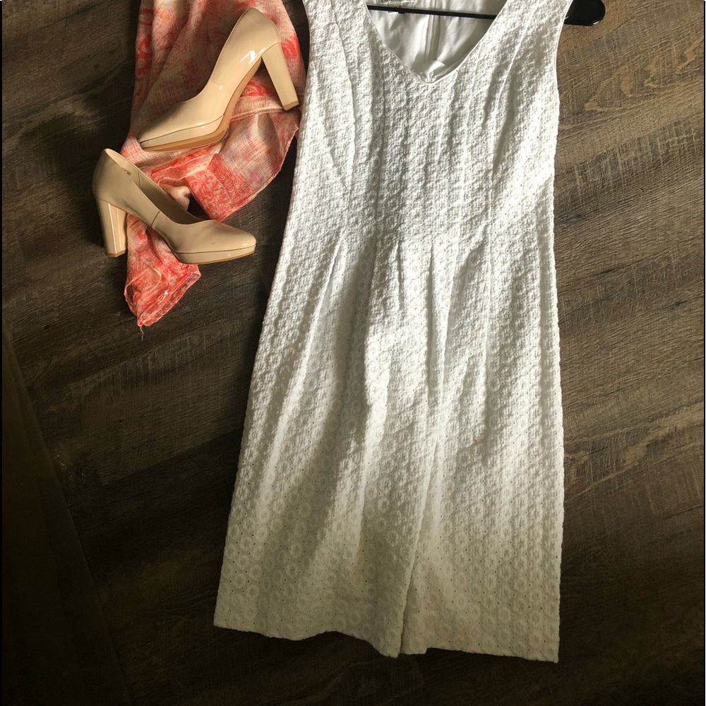 White fully lined Dress